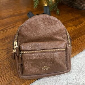 Coach Mini Brown Leather Women's Backpack